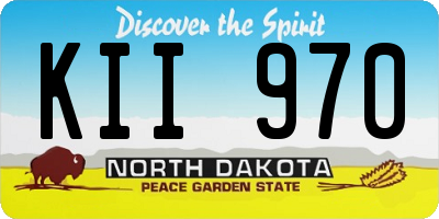 ND license plate KII970
