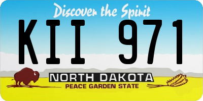 ND license plate KII971