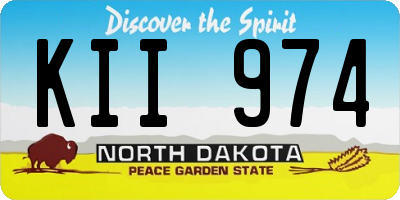ND license plate KII974
