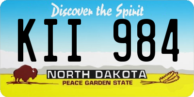 ND license plate KII984