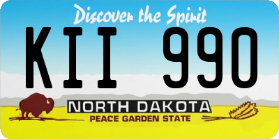 ND license plate KII990