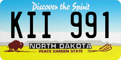 ND license plate KII991