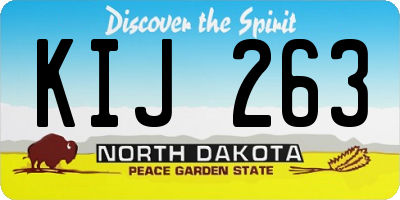ND license plate KIJ263