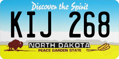 ND license plate KIJ268