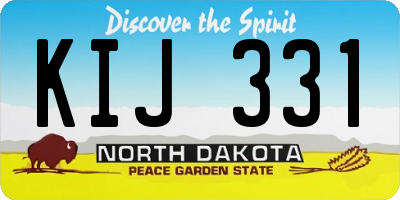 ND license plate KIJ331