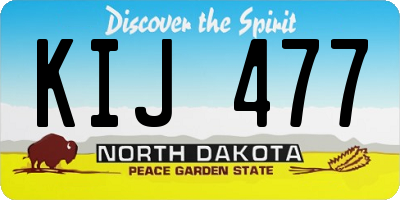 ND license plate KIJ477