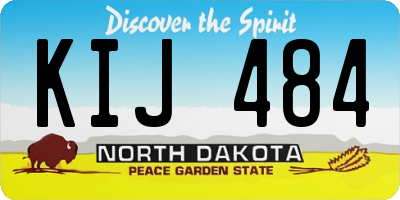 ND license plate KIJ484