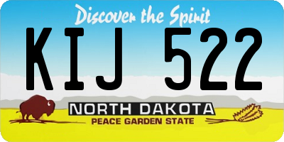 ND license plate KIJ522
