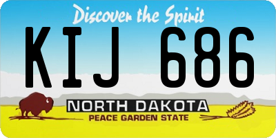 ND license plate KIJ686