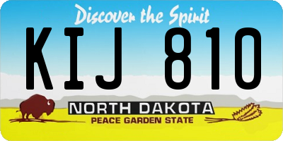 ND license plate KIJ810