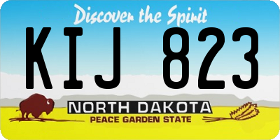 ND license plate KIJ823