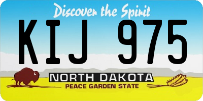 ND license plate KIJ975