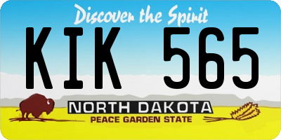 ND license plate KIK565