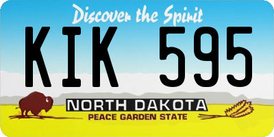 ND license plate KIK595