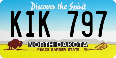 ND license plate KIK797