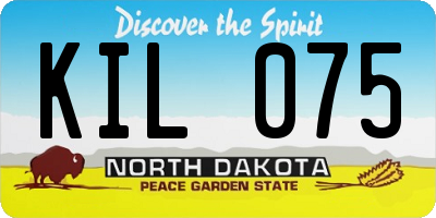 ND license plate KIL075
