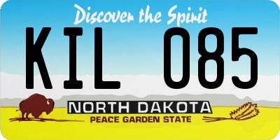 ND license plate KIL085
