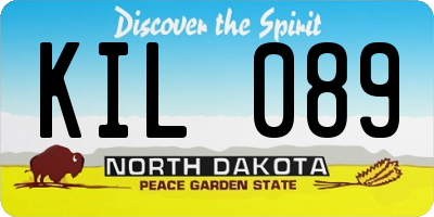ND license plate KIL089