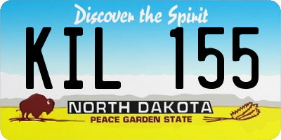 ND license plate KIL155