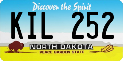 ND license plate KIL252