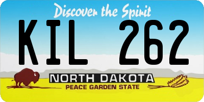 ND license plate KIL262