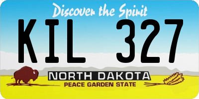ND license plate KIL327