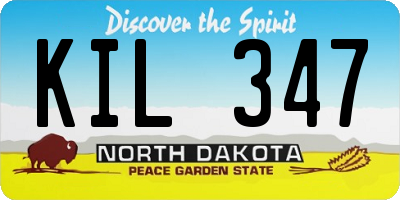 ND license plate KIL347