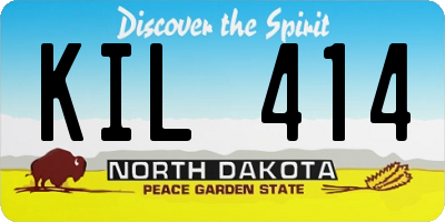 ND license plate KIL414