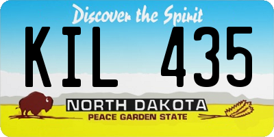 ND license plate KIL435