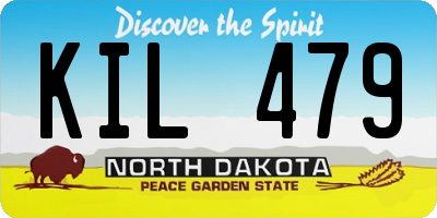 ND license plate KIL479