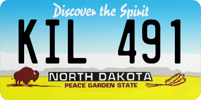 ND license plate KIL491