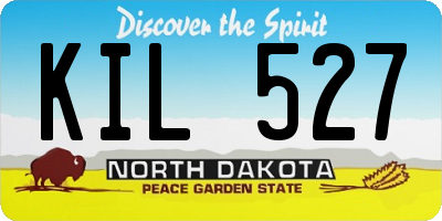 ND license plate KIL527