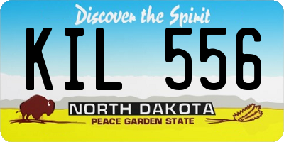 ND license plate KIL556