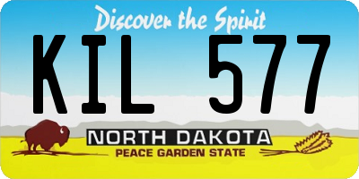 ND license plate KIL577