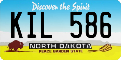 ND license plate KIL586