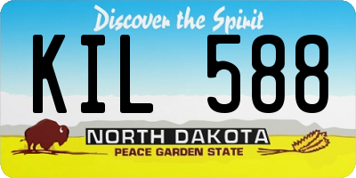 ND license plate KIL588