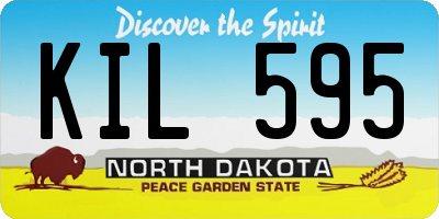 ND license plate KIL595