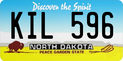 ND license plate KIL596