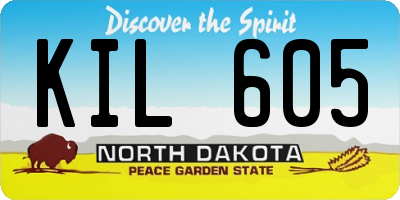 ND license plate KIL605
