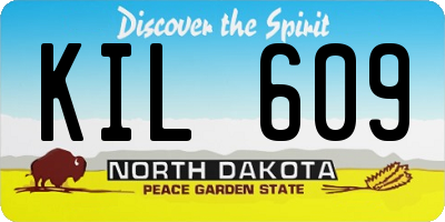 ND license plate KIL609