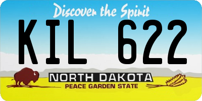 ND license plate KIL622