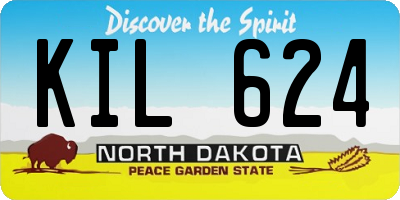 ND license plate KIL624