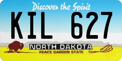 ND license plate KIL627