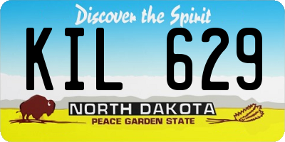 ND license plate KIL629