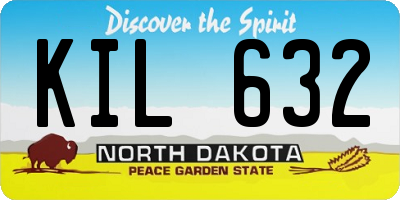 ND license plate KIL632