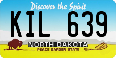 ND license plate KIL639