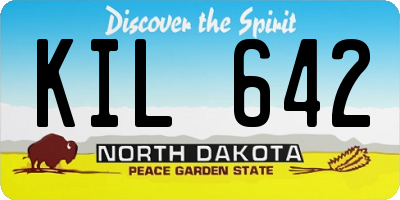 ND license plate KIL642
