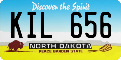 ND license plate KIL656