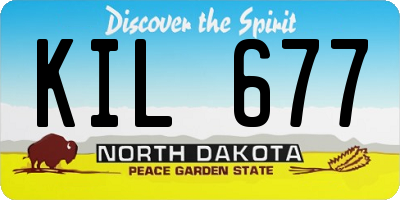 ND license plate KIL677