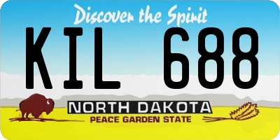 ND license plate KIL688